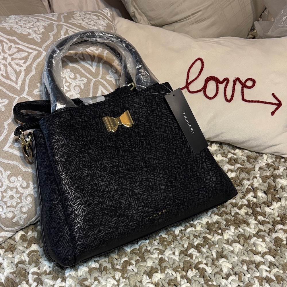 Tahari  Hand/Shoulder Bag with Adorable Gold Bow Detail